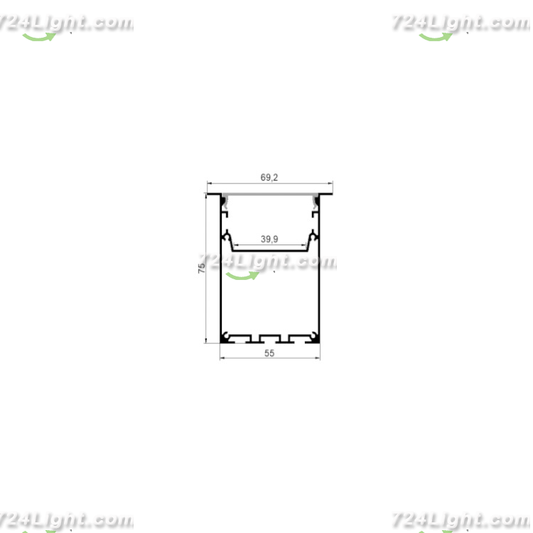 Built-in power supply can be spliced â€‹â€‹light bar light straight bar light aluminum groove shell kit 38 cm wide