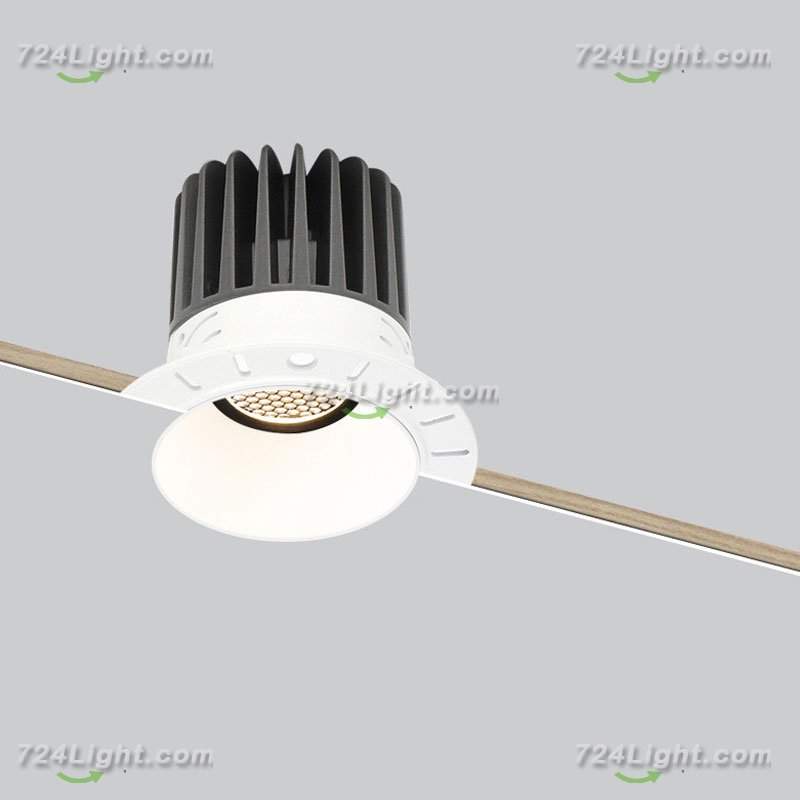 12W HOTEL LIVING ROOM SPOTLIGHT COB ANTI-GLARE HIGH DISPLAY INDEX LED CEILING DOWNLIGHT FRAMELESS EMBEDDED SPOTLIGHT