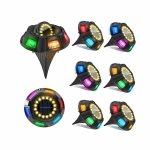 Solar Ground Lights, Upgraded 22 LED Bright Outdoor Color Changing in-Ground Lights for Pathway Yard Deck Patio Lawn (8 Pack)