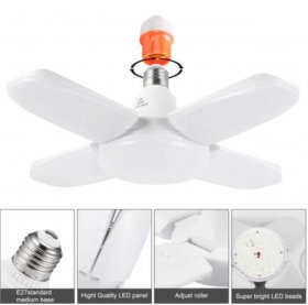 60W LED Shop Light Deformable LED Garage Lights CRI80+ 6000LM 6500K White 400W Equivalent