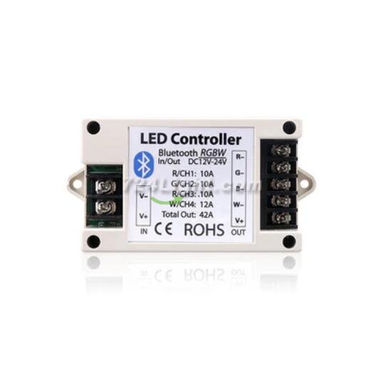 RGB/RGBW LED Strip Light Bluetooth Controller Phone APP Control for 5050 3528 RGB RGBW LED Strip Lights (Suitable for iOS & Android System)