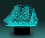 Transportation Images 3D Illusion LED Night Light w/ 16 Colors Remote Touch Switch Adjustable Brightness for Kids Bedroom Decoration