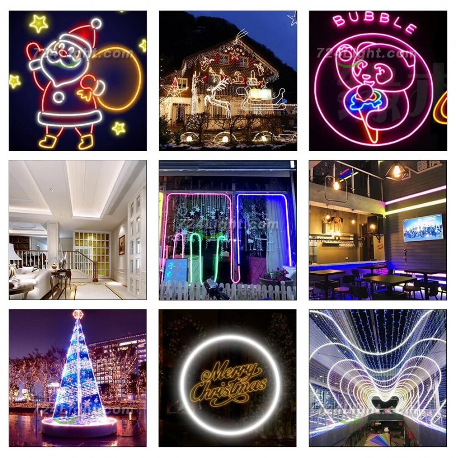 16.5ft/5M DC12V T1212 Silicone Waterproof Neon Flexible Strip LED Lights with 600LED SMD3528 LED