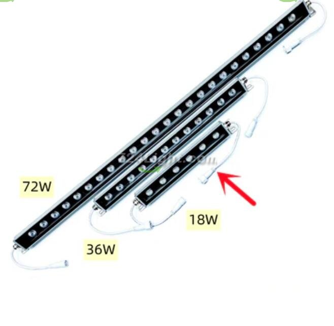 12'' Long RGBW SMD5050 18W 24V LED Wall Washer Light, Tempering Glass Cover IP67 Waterproof Grade,Energy Saving Linear LED Strip Light for Bridge, Hotel, Mega Bar Christmas Advertising Boards, Billboard,Building Commercial Lighting