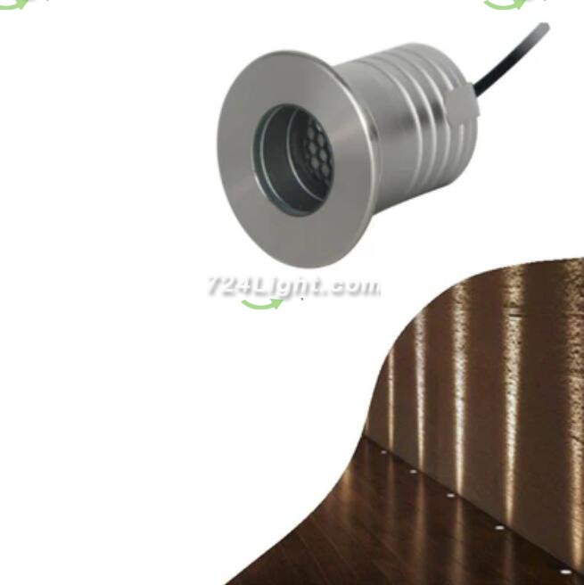 4PCS Pack 3W IP67 Waterproof LED Underground Light DC12-24V Stainless Steel Aluminum Outdoor Anti-Glare Honeycomb LED Step Light