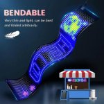 Model 1696 Flexible USB 5V Car LED Sign Bluetooth App Control Display Screen Text Pattern Animation LED sign display for Car Windows, Shop, Bar and Entrance Sign