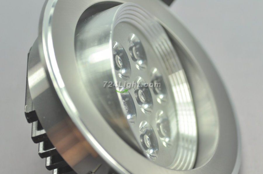 7W CL-HQ-04-7W LED Ceiling light Cut-out 91mm Diameter 4.3" Gray Recessed Dimmable/Non-Dimmable LED Downlight