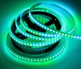 DC 5V SK6812 Individually Addressable LED Strip Light 5050 RGB 6.6 Feet (200cm) 144LED/Meter LED Pixel Flexible Tape White PCB