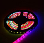 DC 5V SK6812 Individually Addressable LED Strip Light 5050 RGBW 16.4 Feet (500cm) 60LED/Meter LED Pixel Flexible Tape White PCB