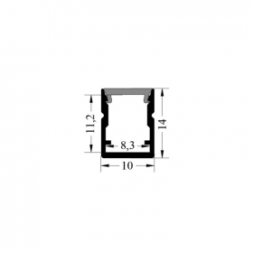 1014 Bar KTV Cinema Project Ultra Narrow 8 Wide PCB Line Light Hard Light Bar Aluminum Slot Shell Kit