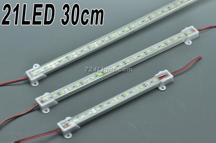 0.3meter 12V Waterproof Strip light 11.8inch 5050 Rigid LED Strips Bar Aluminium Profile Rigid Strip Light