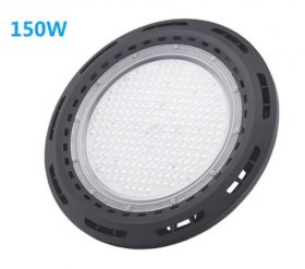 150W UFO LED High Bay Light Fixture 13000LM CRI>80 IP65 Waterproof 100-277VAC Non-Dimmable for Warehouse & Supermarket