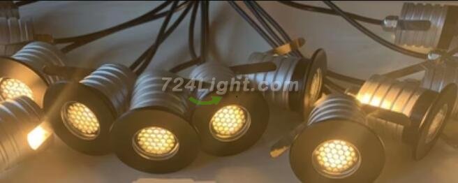 8PCS Pack 1W/3W IP67 Waterproof Dimmable Anti-Glare Stainless Steel Outdoor Cellular LED Underground Light