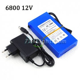 LED Light Battery Power DC 12V 1800mAh 6800mAh Super Rechargeable Lithium-ion Battery