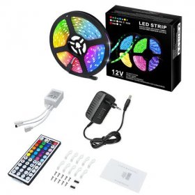 RGB LED Strip Lights16.4FT/5M SMD5050 150led Waterproof RGB Color Changing LED Strip Light Kit