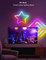 RGB Dream Color LED NEON Strip Light Kit in 16.4FT with 300LEDs Lighting Kit with APP Controlled Sound Active function Wireless Remote Control