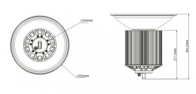 300W LED High Bay Light For Industrial Outdoor Lighting With Mean Well Power Supply