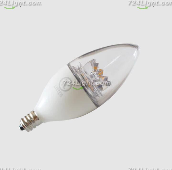 UL CUL Approved 3.5W 300 Lumen LED Candle Light Bulb Dimmable 2700K Warm White Color in E12 Edison Screw Base, 40 Watt Incandescent Lamp Equivalent