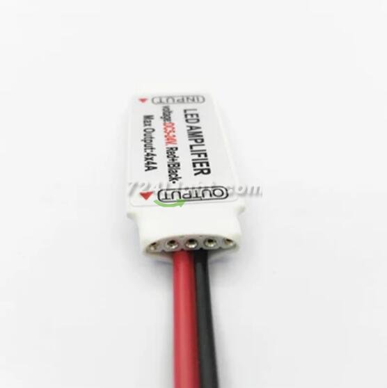 Mini RGBW Amplifier 4 Channel for 12V or 24V RGBW / RGBWW Color LED Flexible Strip Lights