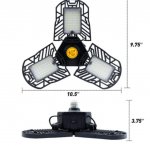 60W Motion Activated Radar CRI 80 6000LM 6000K Deformable E26/E27 Base LED Ceiling Light for Garage