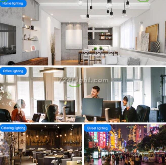 30W Deformable LED Garage Ceiling Lights 3000LM 6500K White 300W Equivalent CRI80+ E26/E27 Base