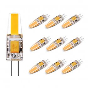10 Pack G4 LED Light Bulb Bi-Pin base Silicon Encapsulation 12V 2 Watt 1505 COB LEDs CRI>80 160-180Lumen AC/DC 10-20V 20W Equivalent Halogen LED Replacement