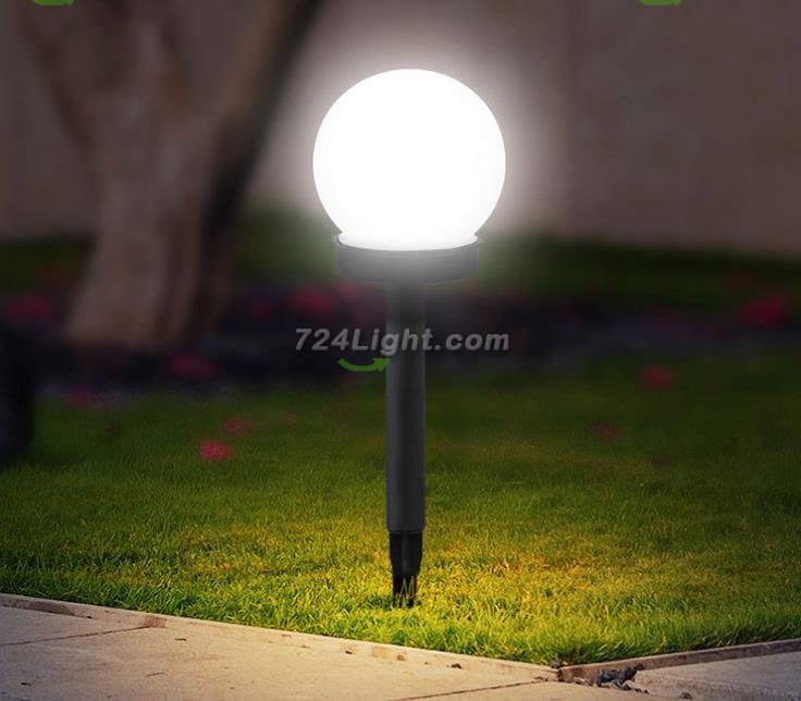 Solar Spherical Lawn Light, Outdoor Waterproof Floor Lamp Suitable for Courtyard Garden Path Sidewalk