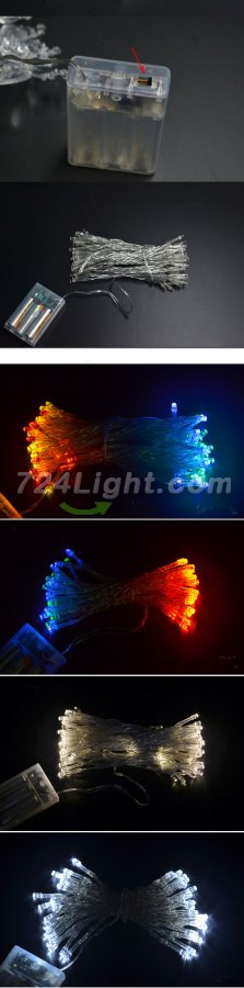 10M 80LED Holiday Lighting 3AAA Battery Power Operated LED String Lights Christmas Party Wedding Decorative String Light