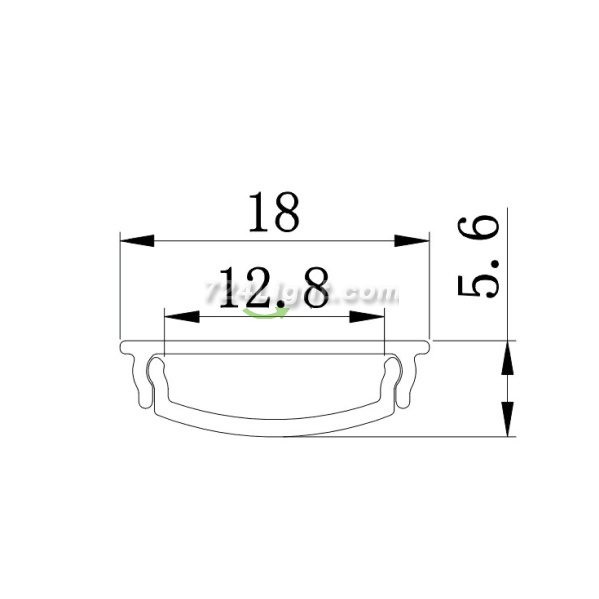 2.5 Meter 98.4â€ Recessed LED Corner Channels 18mm x 5.6mm Seamless Led Housing