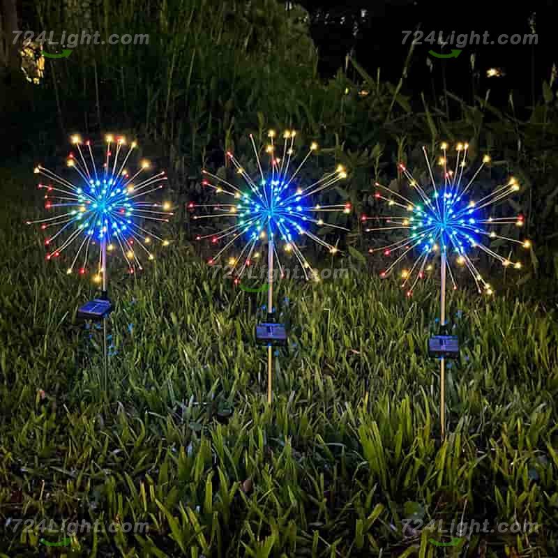 1 Pack Firework Lights LED Copper Wire Starburst Lights 8 Modes For Party Yard Garden