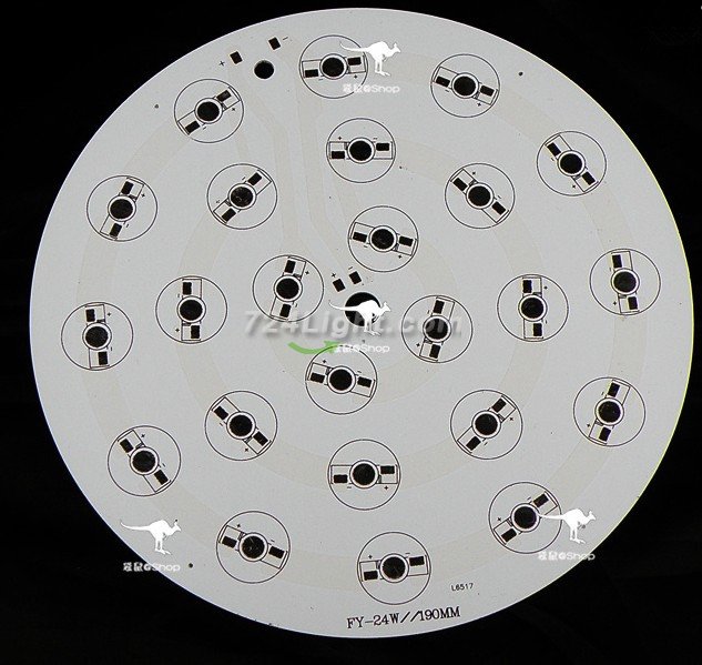 24W 18W LED High Power Aluminum Plate Diameter 190mm Ceiling Light Plate