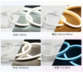 65.6FT (20Meters) LED Neon Rope Lights 8x16(mm) Neon LED Strip Lights 8Watt 120LEDs/M Flexibl 110V/220V AC Rope Lights Waterproof, Custom Cuttable Neon Lighting for In&Outdoor