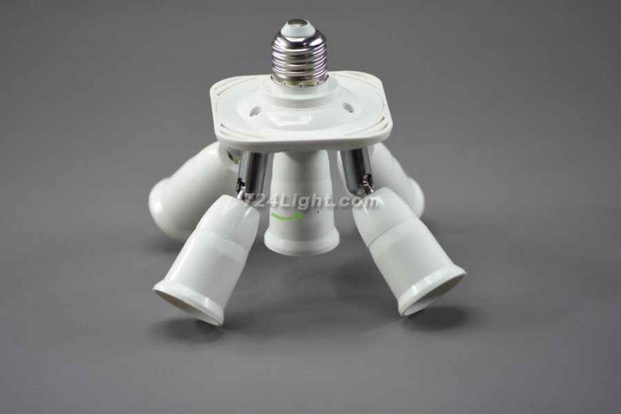 5 Way Light Socket Splitter E27 5 in 1 Adapter Splitter