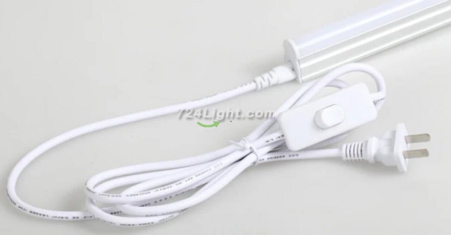 Plug-in Power Plug Cord 6Feet with On/Off Switch On Fit for T5 Integrated LED Tube Light