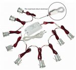 110v/220v AC Dimmable Anti-Fog Downlight Set Angle 30°/120° Opening 25mm Mini Star Lights Kit