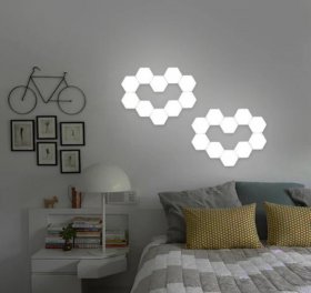 10 Pack Hexagonal LED Wall Light, DIY Modular Touch Sensitive Lights LED Night Light