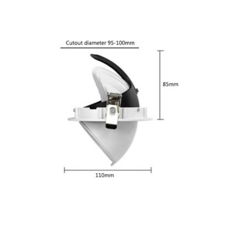 (image for) 15W Spotlight Led Embedded Aluminum Downlight Anti-glare Household Ceiling Light Corridor Light