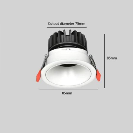 (image for) 12W Spotlight Led Embedded High Color Rendering Deep Anti-glare Narrow Frame Wall Washer Without Main Light Downlight