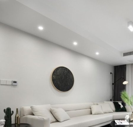 (image for) 12W Round Hole Downlight Led Spotlight Embedded Anti-glare Wall Washer Commercial Aisle Background Wall Ceiling Light