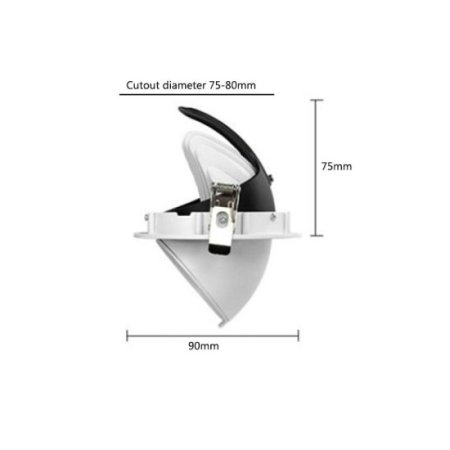 (image for) 10W Spotlight Led Embedded Aluminum Downlight Anti-glare Household Ceiling Light Corridor Light