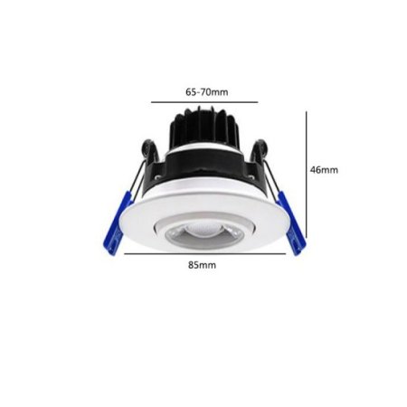 (image for) 9W Round Adjustable COB Downlight Aluminum Home Recessed Living Room Bedroom Ceiling Light