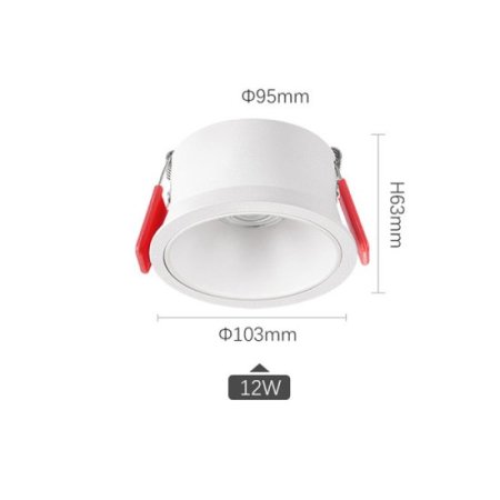 (image for) 12W EMBEDDED ANTI-GLARE SPOTLIGHTLED CEILING LIGHT HOME LIVING ROOM WALL WASHER LIGHT COB NARROW EDGE DOWNLIGHT