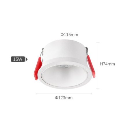 (image for) 15W EMBEDDED ANTI-GLARE SPOTLIGHTLED CEILING LIGHT HOME LIVING ROOM WALL WASHER LIGHT COB NARROW EDGE DOWNLIGHT