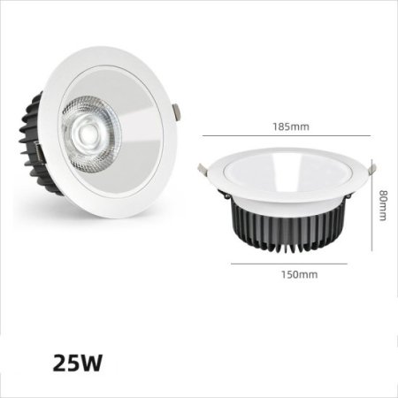 (image for) 25W SPOTLIGHT LED CEILING LIGHT EMBEDDED CREE HIGH DISPLAY BACKGROUND WALL HOTEL COB DOWNLIGHT ANTI-GLARE