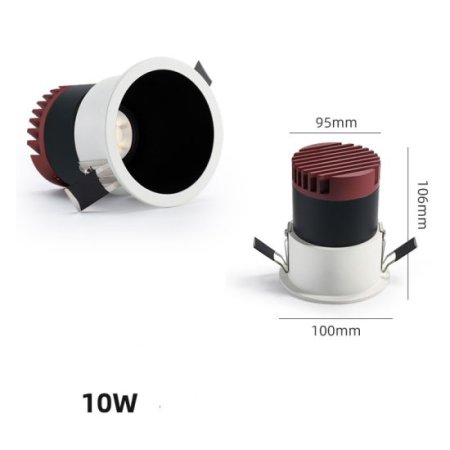(image for) 10W HOTEL LIVING ROOM DEEP ANTI-GLARE SPOTLIGHT EMBEDDED COB WALL WASHER CREE CHIP HIGH DISPLAY FINGER NARROW EDGE