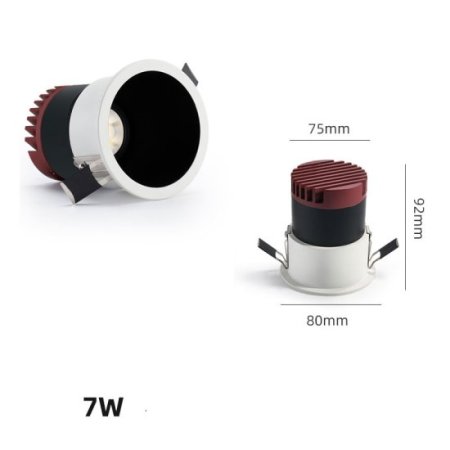 (image for) 7W HOTEL LIVING ROOM DEEP ANTI-GLARE SPOTLIGHT EMBEDDED COB WALL WASHER CREE CHIP HIGH DISPLAY FINGER NARROW EDGE