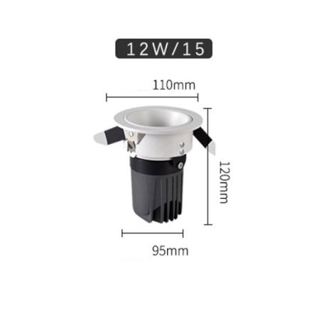 (image for) 12W CEILING SPOTLIGHT WHOLESALE EMBEDDED COB HOTEL LIGHT DEEP ANTI-GLARE WALL WASHER SPOTLIGHT