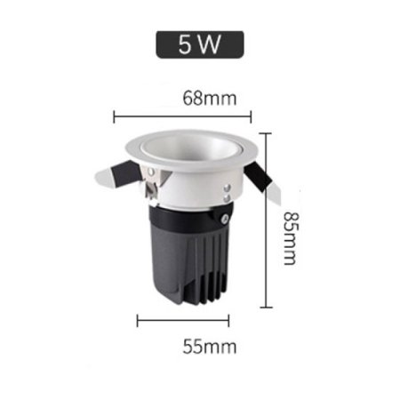 (image for) 5W CEILING SPOTLIGHT WHOLESALE EMBEDDED COB HOTEL LIGHT DEEP ANTI-GLARE WALL WASHER SPOTLIGHT