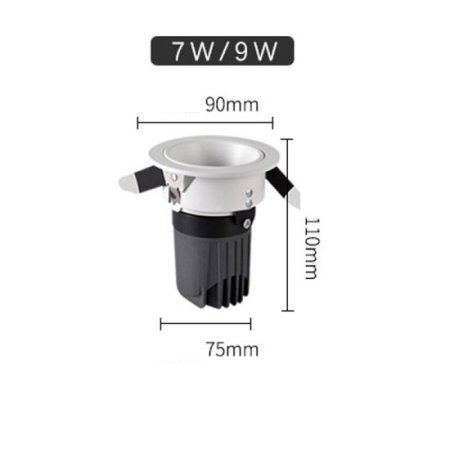 (image for) 7W CEILING SPOTLIGHT WHOLESALE EMBEDDED COB HOTEL LIGHT DEEP ANTI-GLARE WALL WASHER SPOTLIGHT