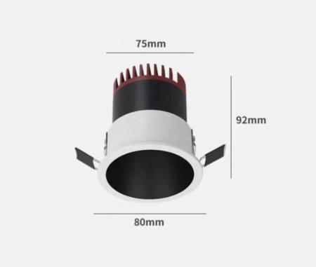 (image for) 12W Narrow Edge Deep Anti-glare COB Spotlight Embedded LED Intelligent Dimming Color Ceiling Spotlight